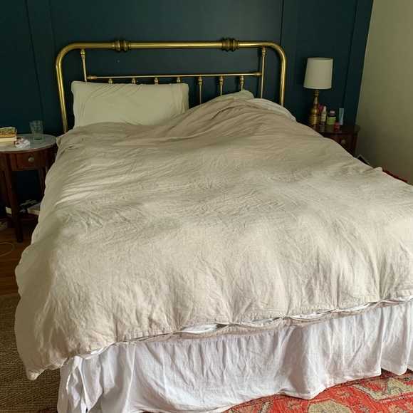 Restoration Hardware Bedding Restoration Hardware Grey Mist Linen Duvet Cover Poshmark